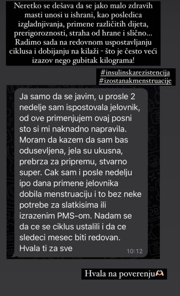 Utisak klijenta o radu sa MM nutrition - zadovoljan klijent