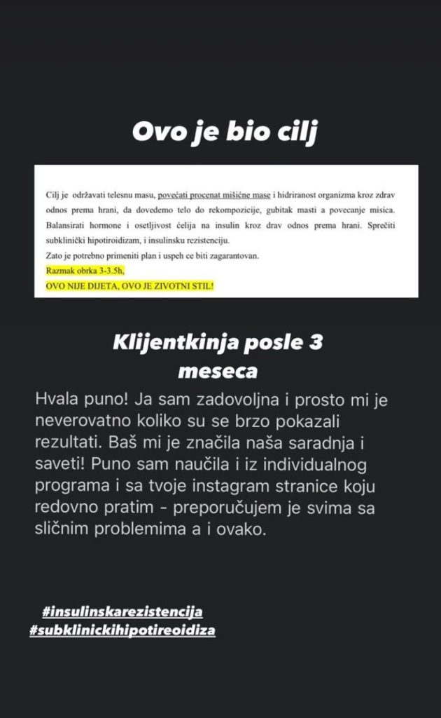 Utisak klijenta o radu sa MM nutrition